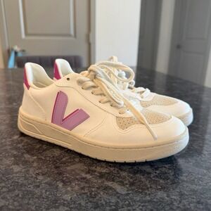 Veja V-10 CWL Sneaker Pink Purple White Size 5